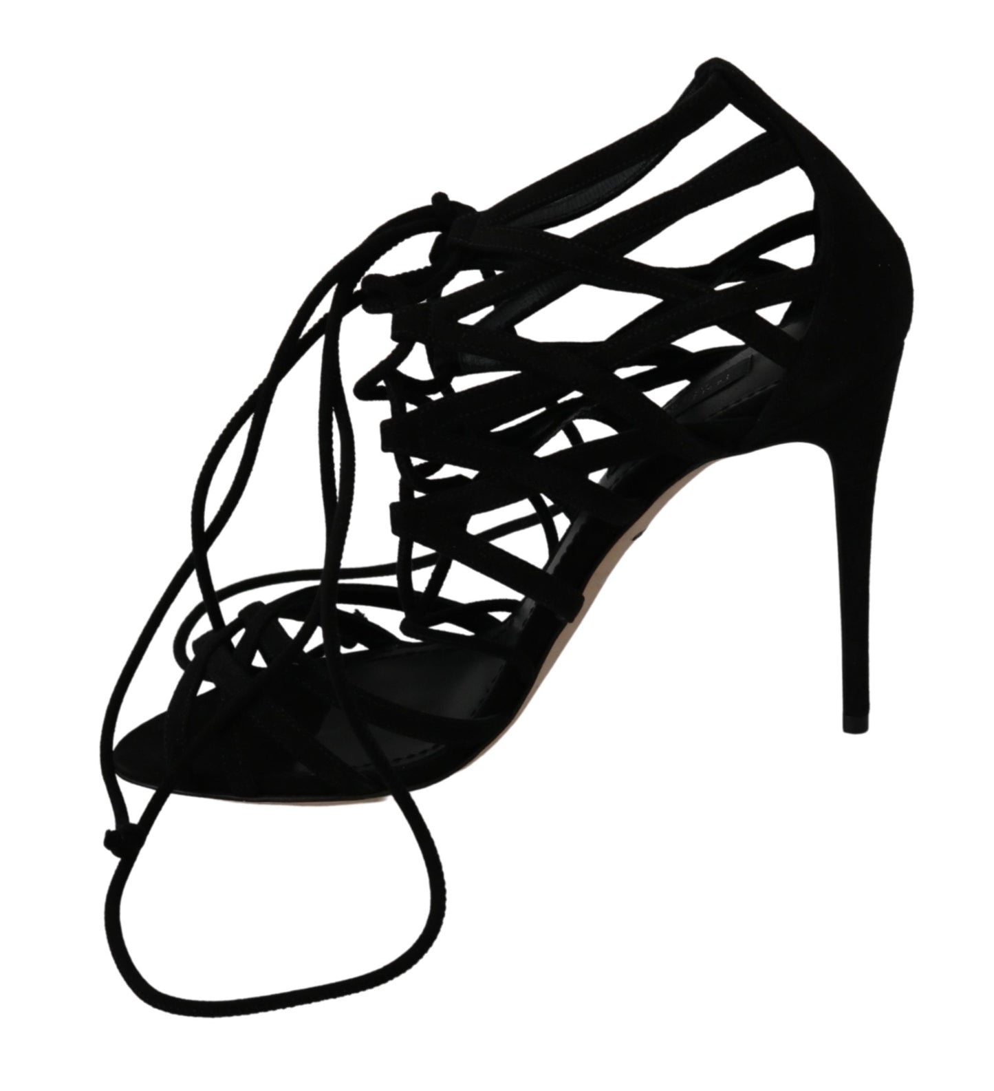 Sandales à talons aiguilles Dolce &amp; Gabbana en daim noir
