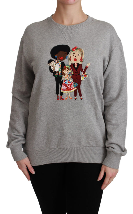 Pull en coton gris Dolce &amp; Gabbana #dgfamily