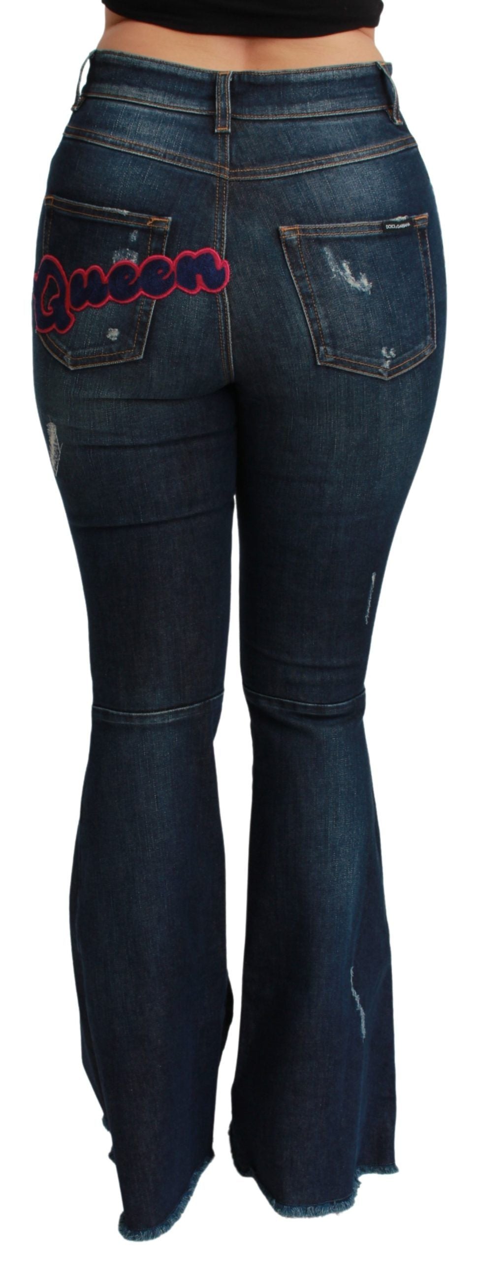 Jean évasé en coton stretch bleu denim Dolce &amp; Gabbana