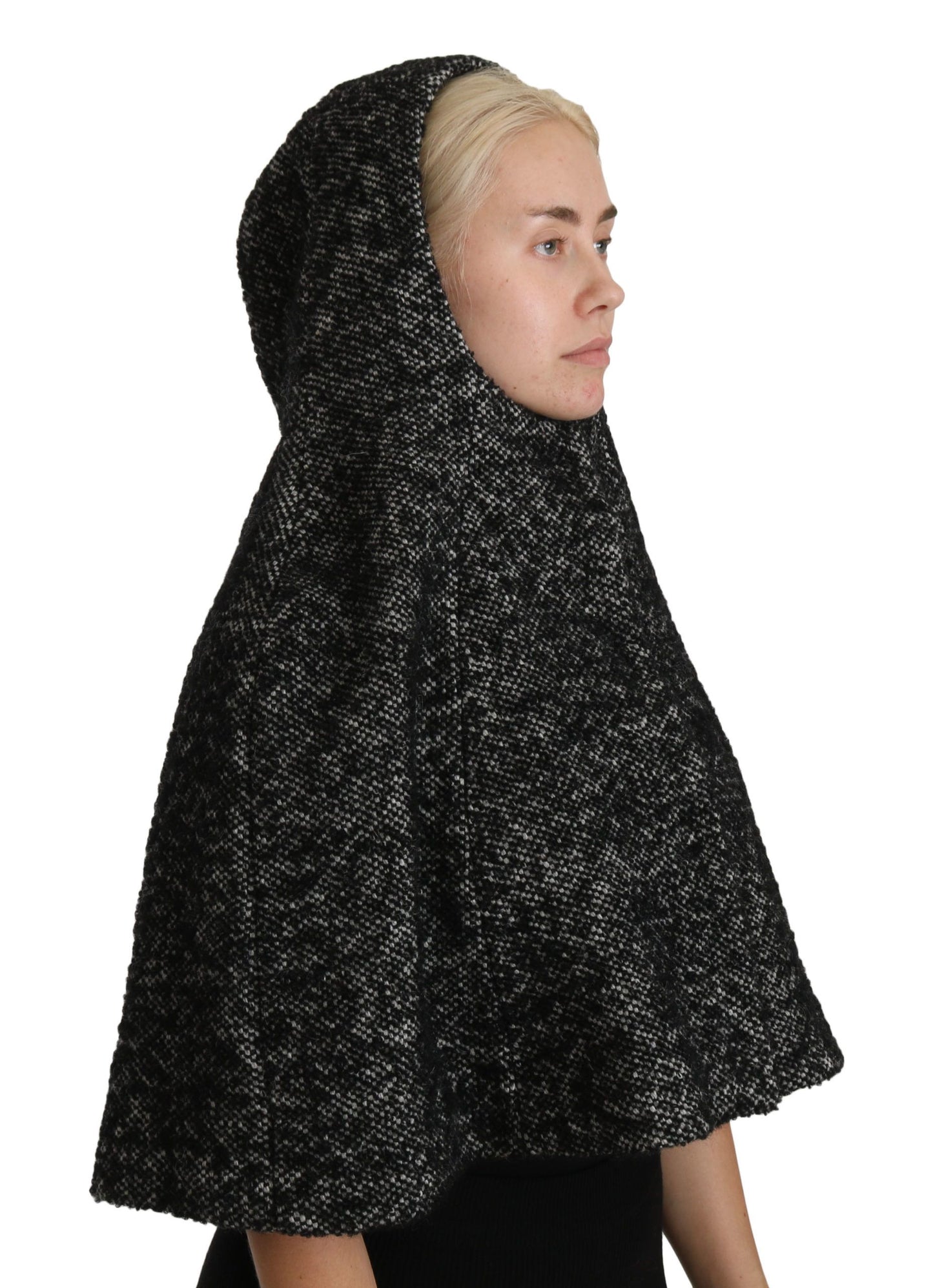 Dolce &amp; Gabbana Veste caftan en laine grise Tweet Manteau Haut