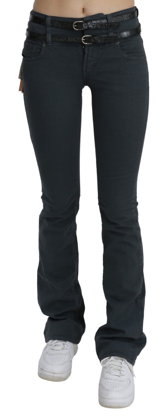 Jean slim évasé taille moyenne gris John Galliano
