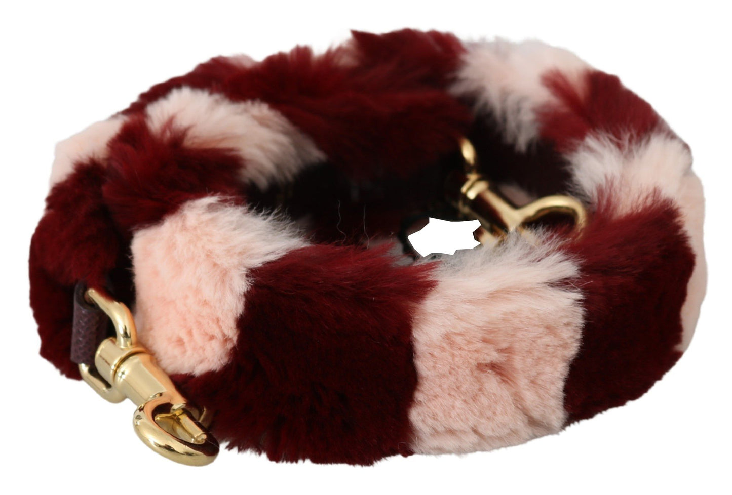Bandoulière en fourrure de lapin rose et rouge Dolce &amp; Gabbana