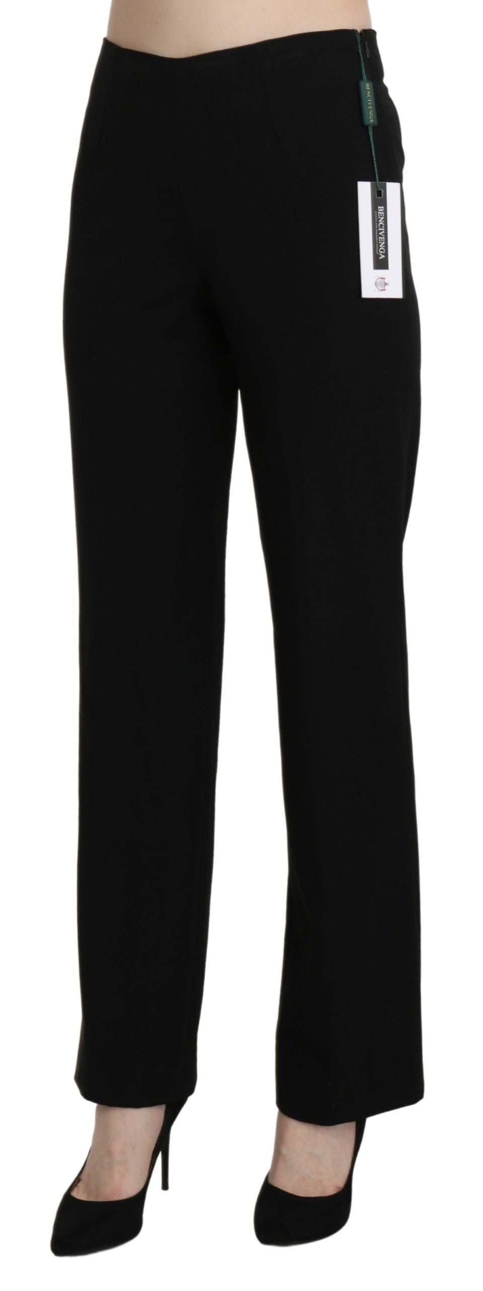 Pantalon habillé droit taille haute noir BENCIVENGA