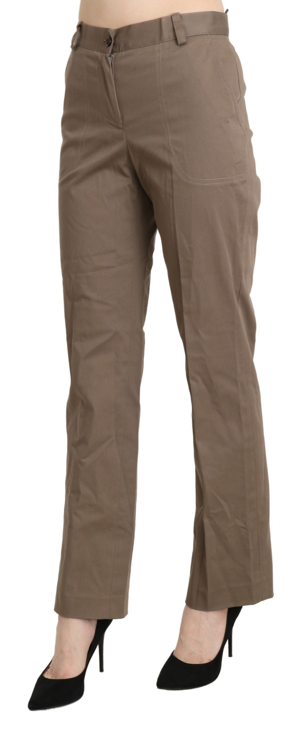 Pantalon droit taille haute marron BENCIVENGA