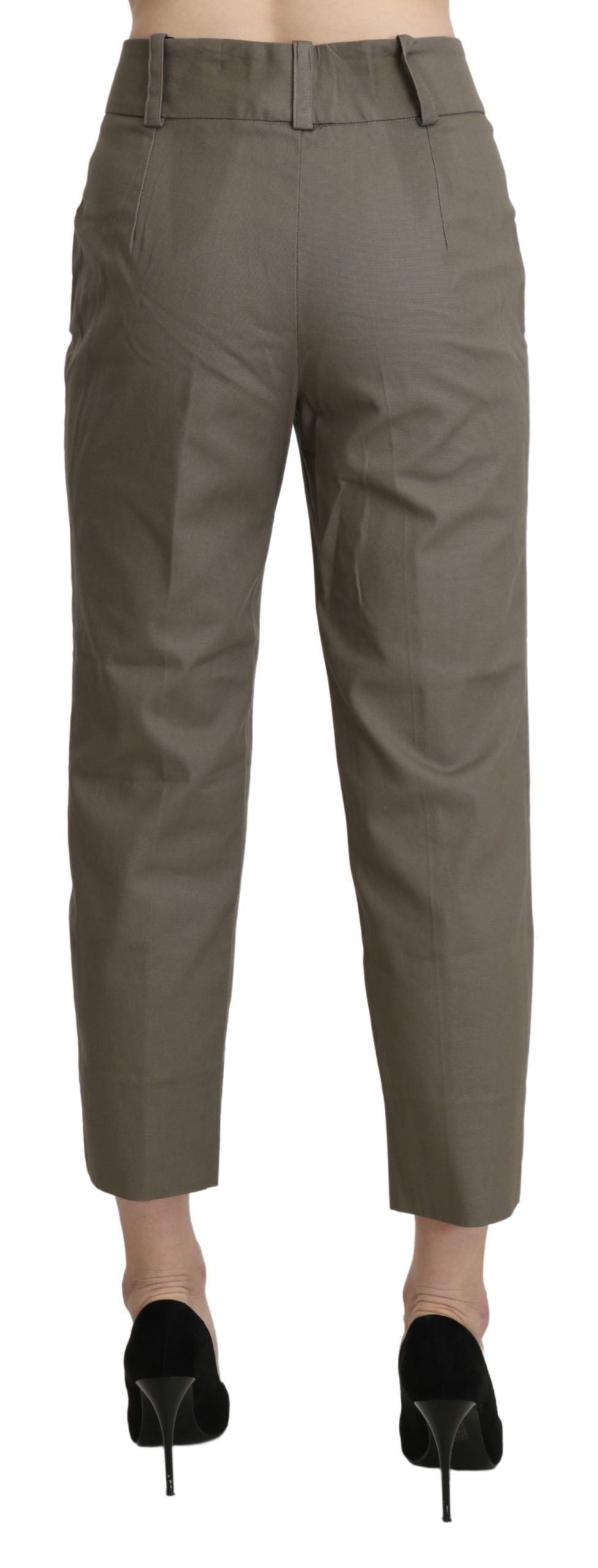 Pantalon court taille haute gris BENCIVENGA