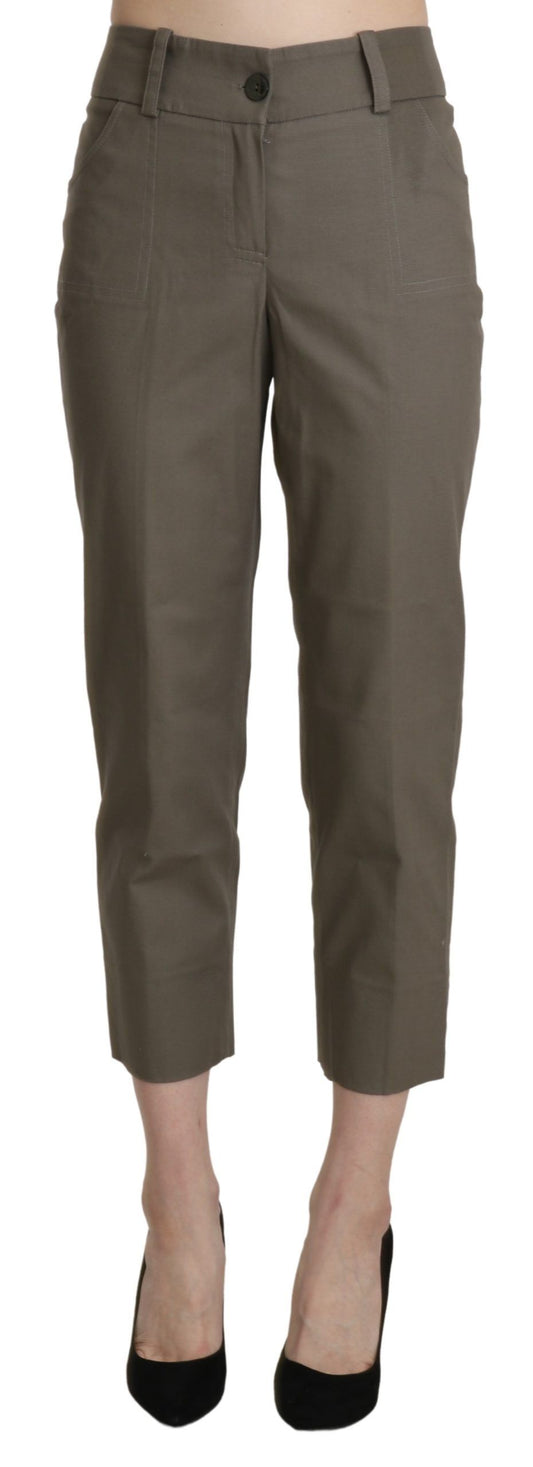 Pantalon court taille haute gris BENCIVENGA