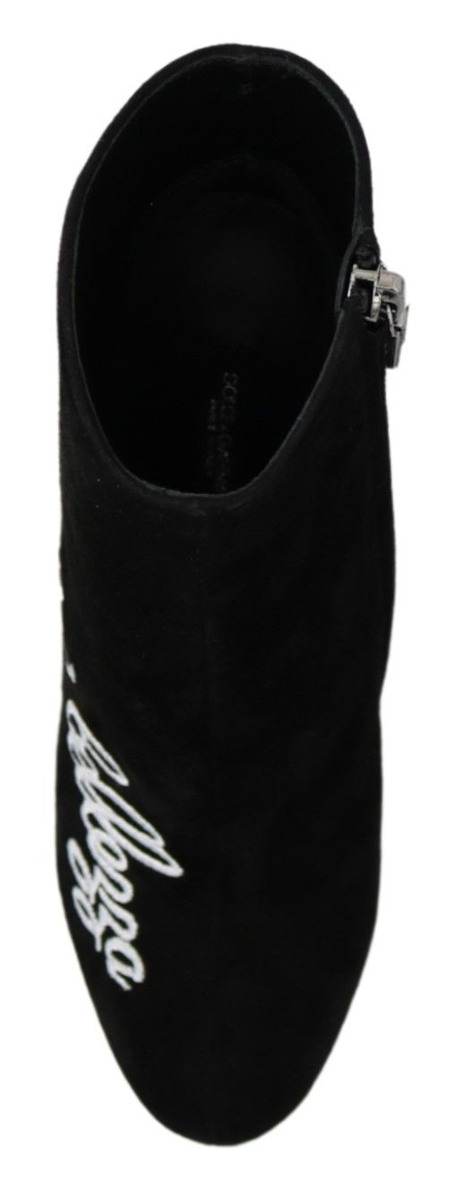 Chaussures Dolce &amp; Gabbana en daim noir Love Is Beauty