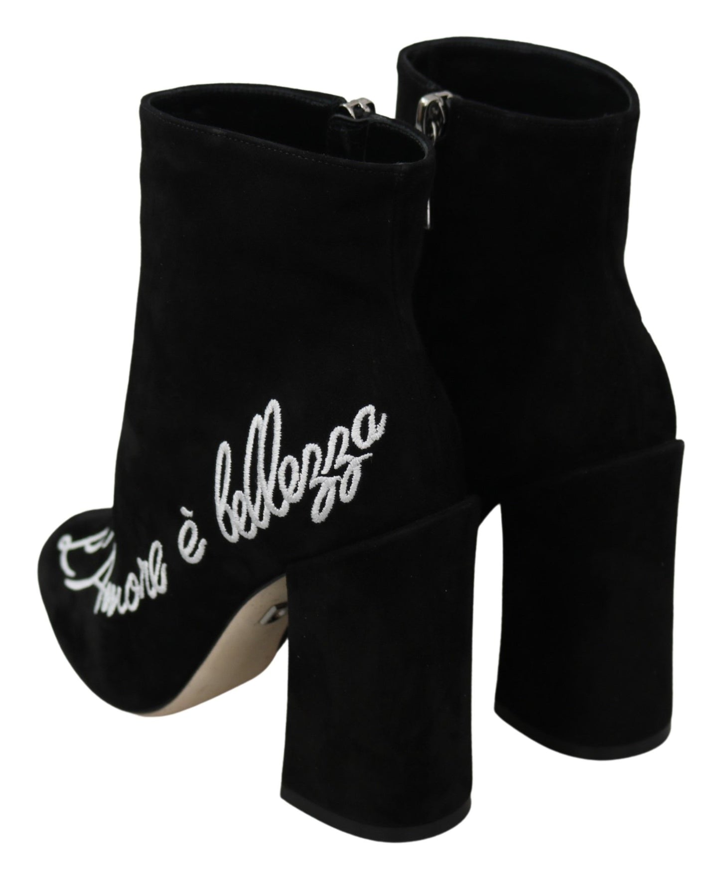Chaussures Dolce &amp; Gabbana en daim noir Love Is Beauty
