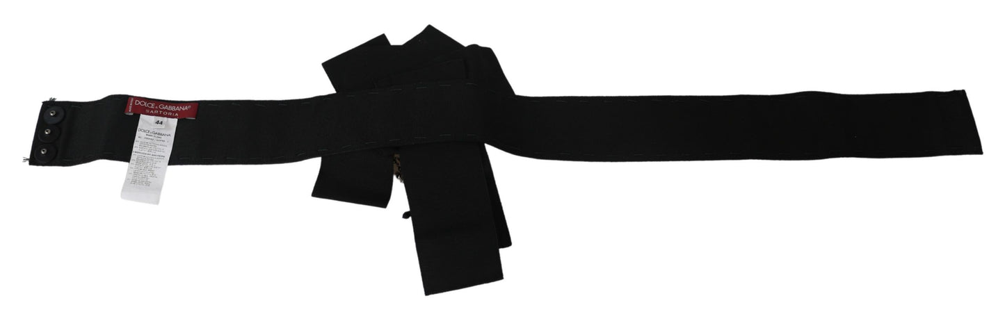 Ceinture large Dolce &amp; Gabbana avec broche en cristal noir SATORIA