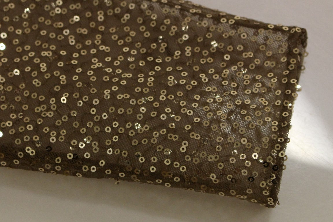 Robe longue en dentelle et cristaux Lanre Da Silva Ajayi GOLD