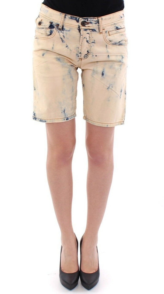 Pantalon short en jean délavé en coton bleu Dolce &amp; Gabbana