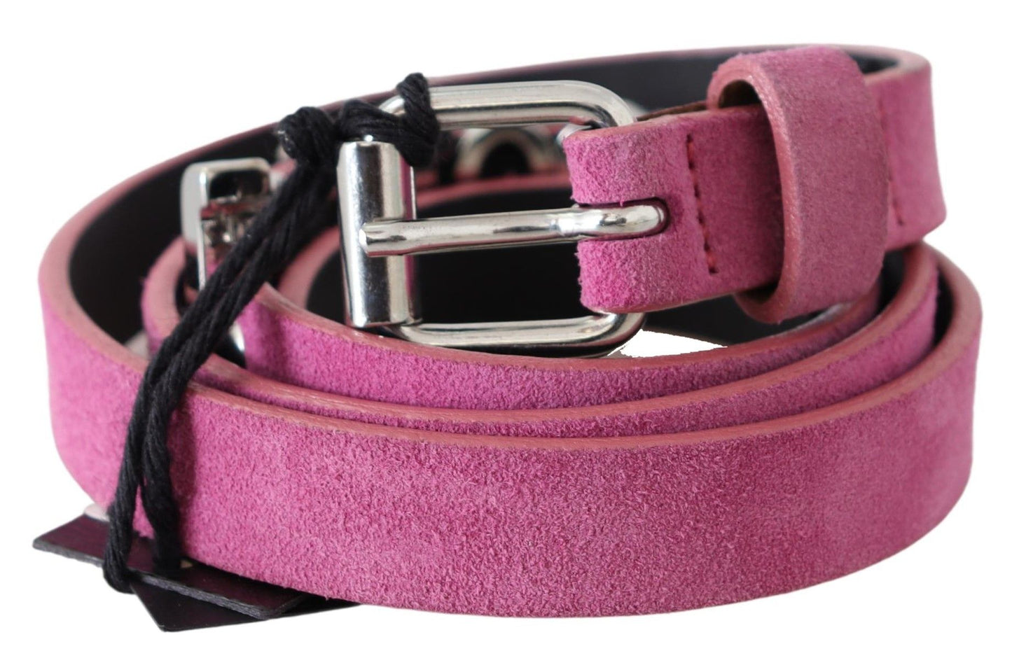 Ceinture Just Cavalli avec boucle en métal chromé rose argenté