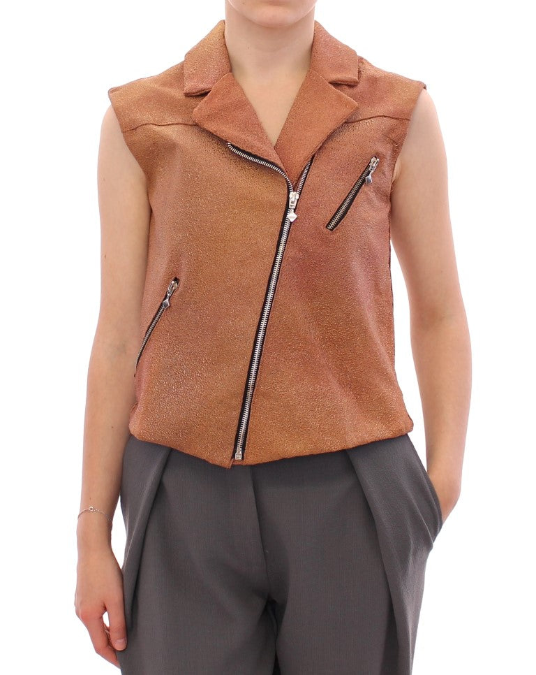 La Maison du Couturier Veste en cuir marron
