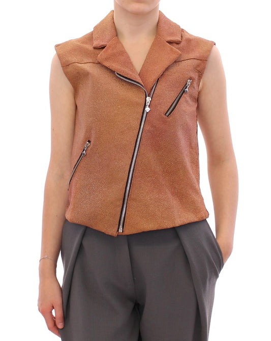 La Maison du Couturier Veste en cuir marron