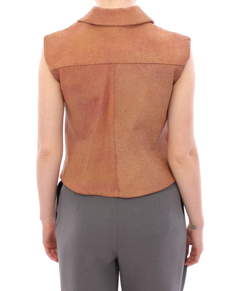 La Maison du Couturier Veste en cuir marron
