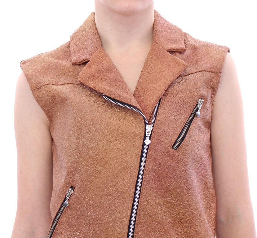 La Maison du Couturier Veste en cuir marron