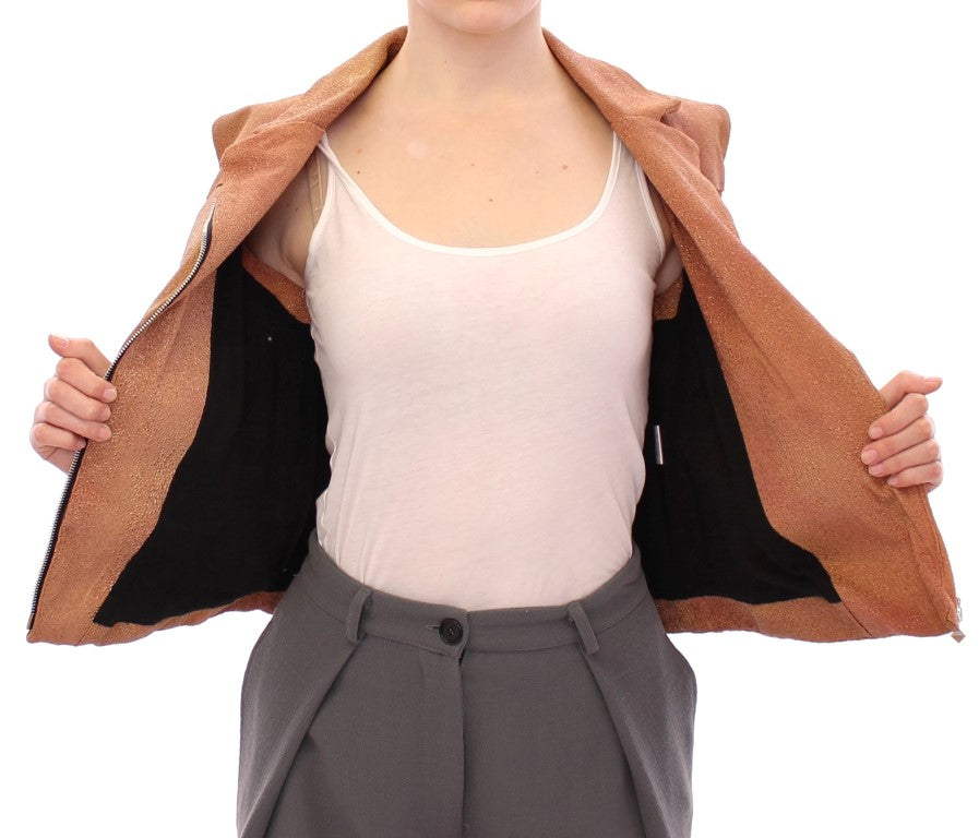 La Maison du Couturier Veste en cuir marron