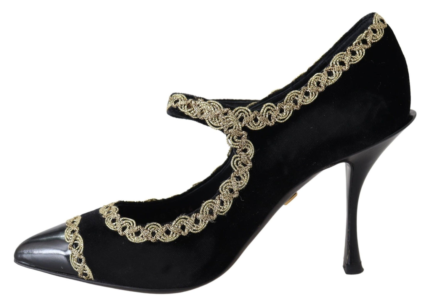 Escarpins Mary Janes Dolce &amp; Gabbana en velours noir doré