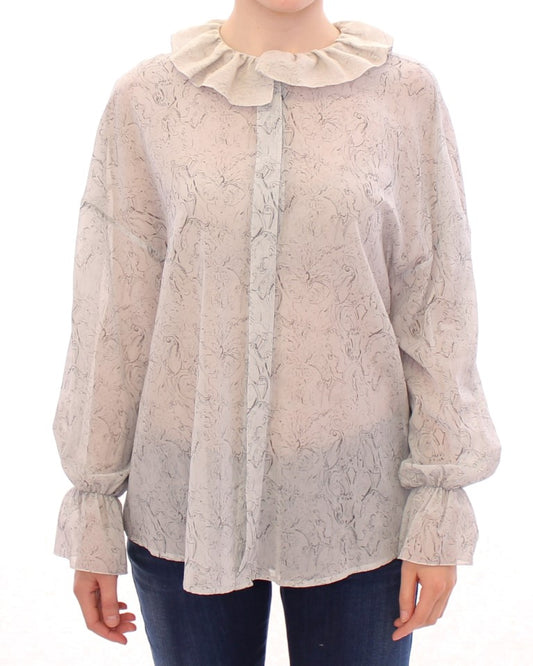Vika Gazinskaya Tunique chemisier en coton bleu