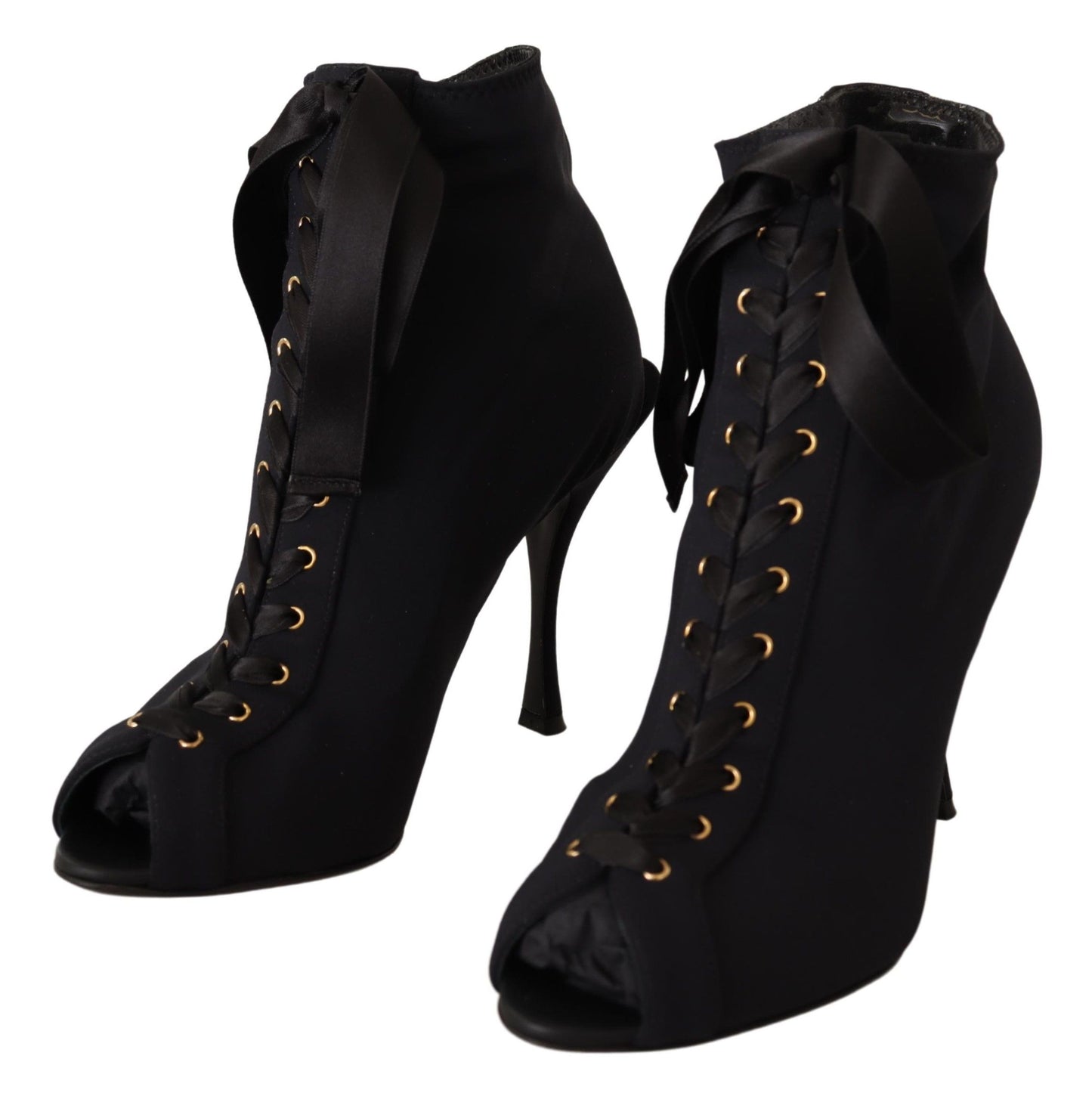 Bottines courtes extensibles noires Dolce &amp; Gabbana