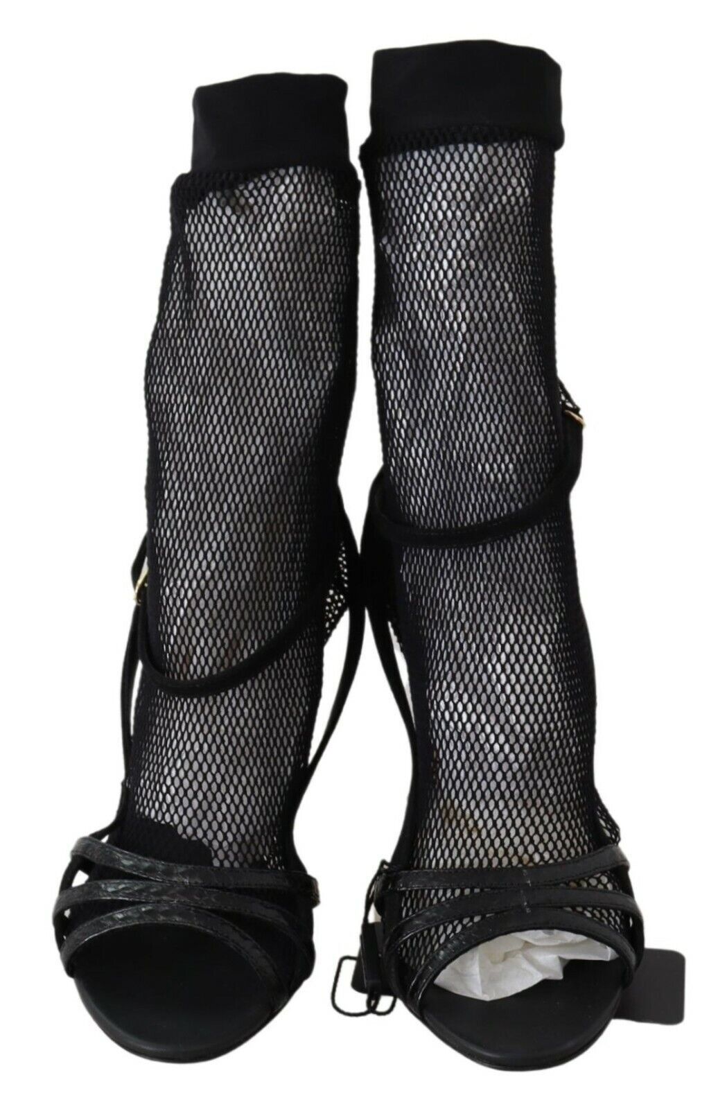Sandales à talons hauts en daim noir Dolce &amp; Gabbana