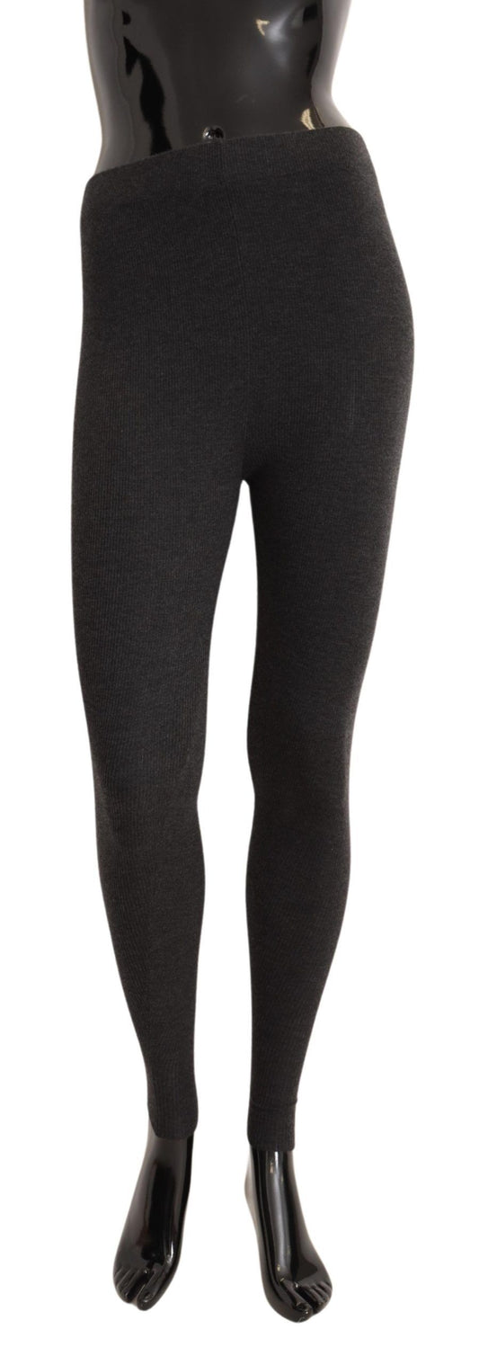 Chaussettes collants 100 % cachemire gris Dolce &amp; Gabbana