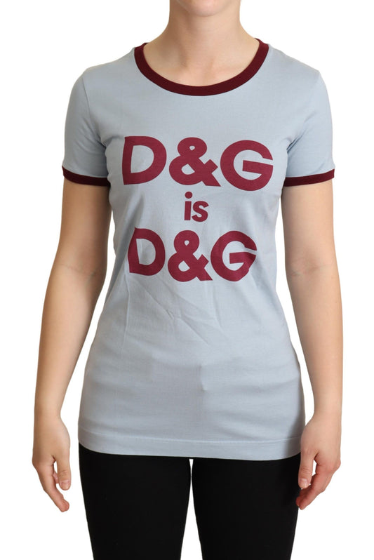 T-shirt ras du cou bleu Dolce &amp; Gabbana D&amp;G