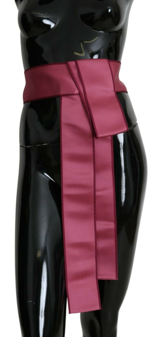 Ceinture large à 3 boutons Dolce &amp; Gabbana en soie rose 100 %