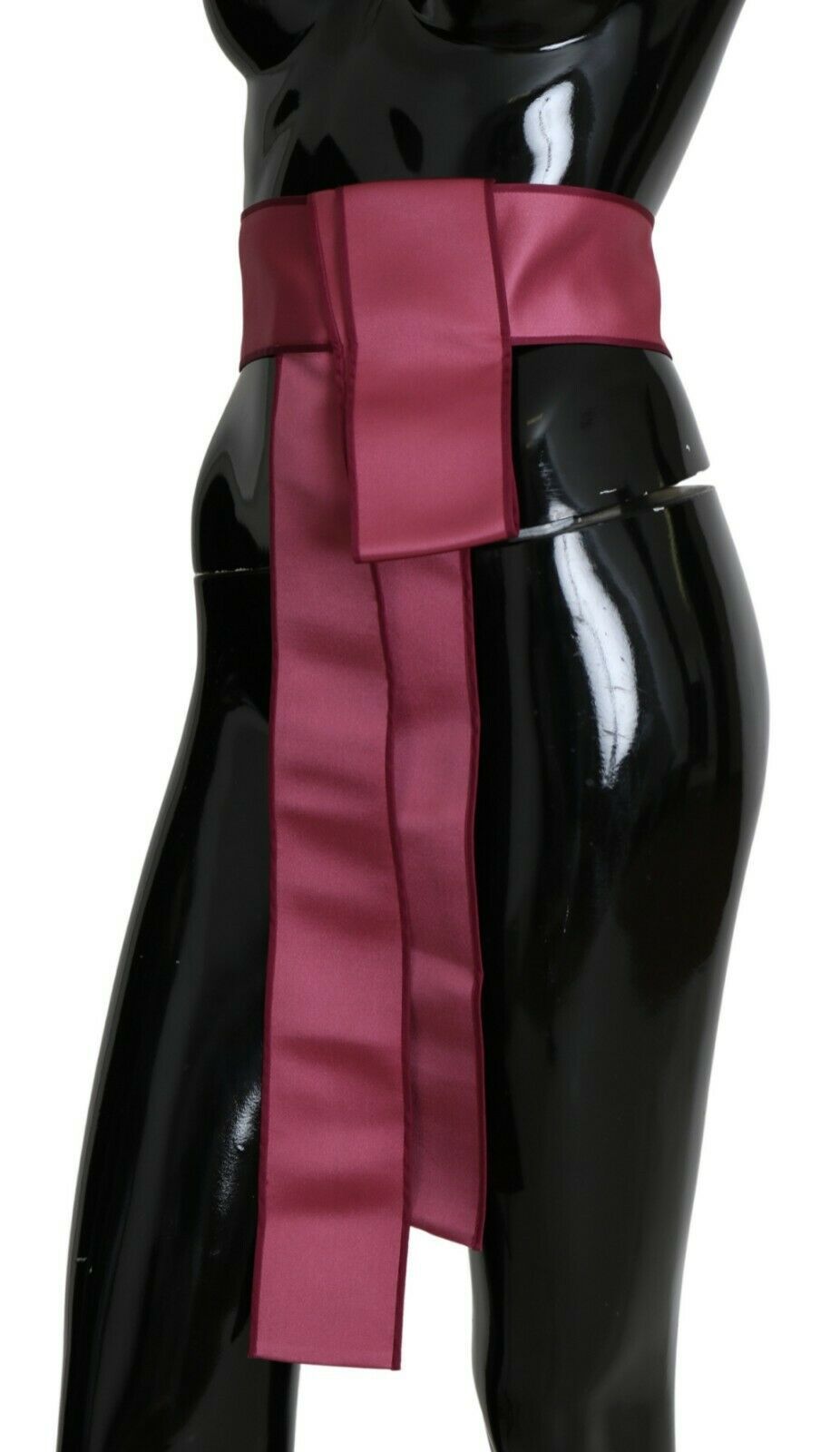 Ceinture large à 3 boutons Dolce &amp; Gabbana en soie rose 100 %