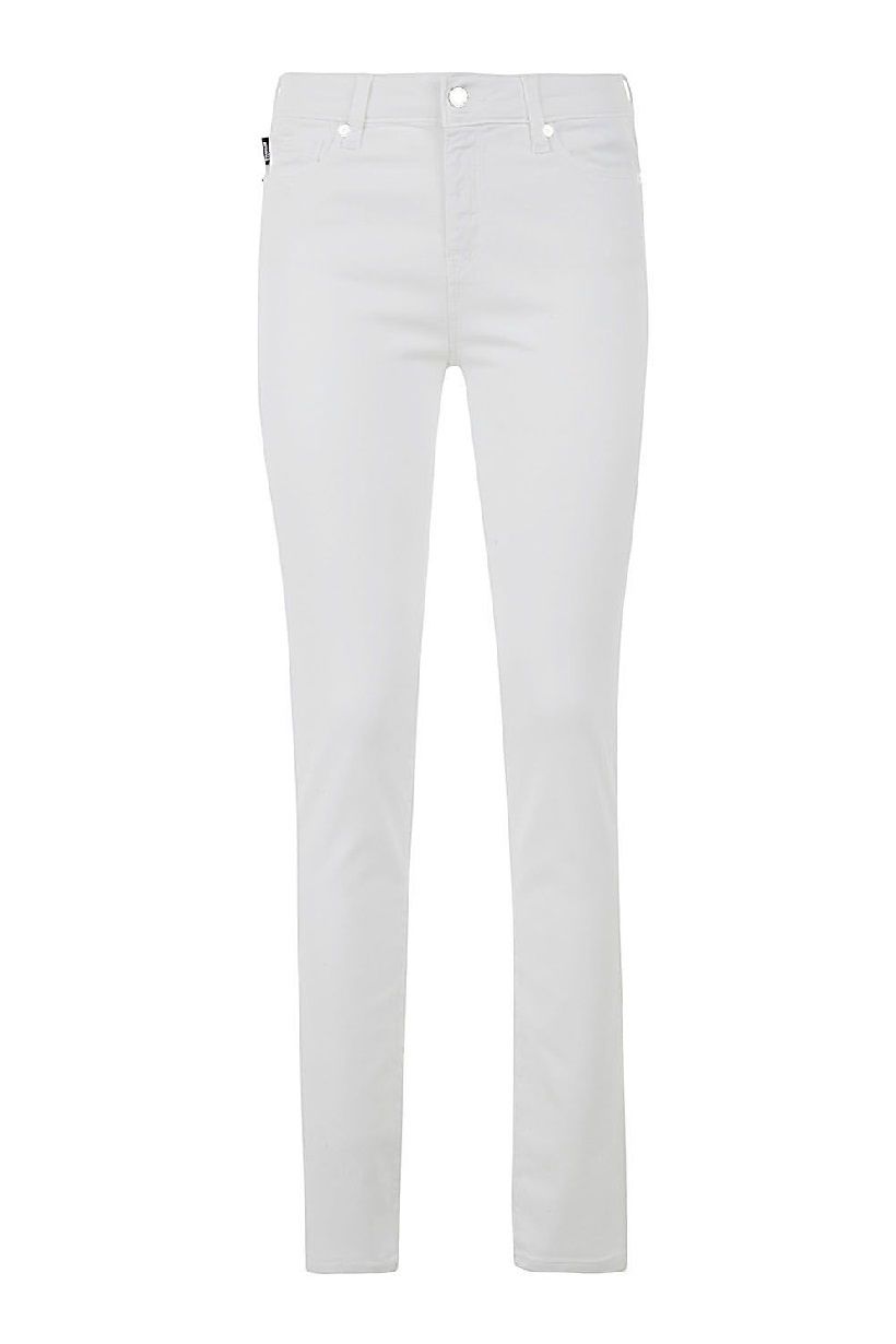 Jean femme en coton blanc Love Moschino