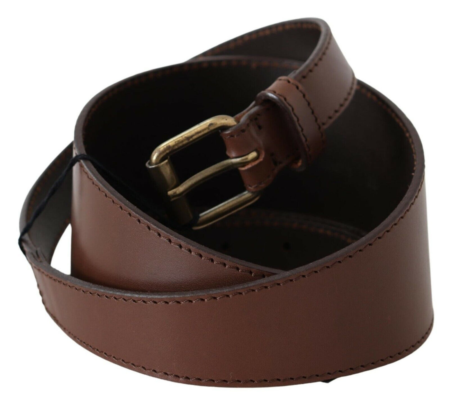 Ceinture PLEIN SUD en cuir véritable marron avec boucle en métal rustique