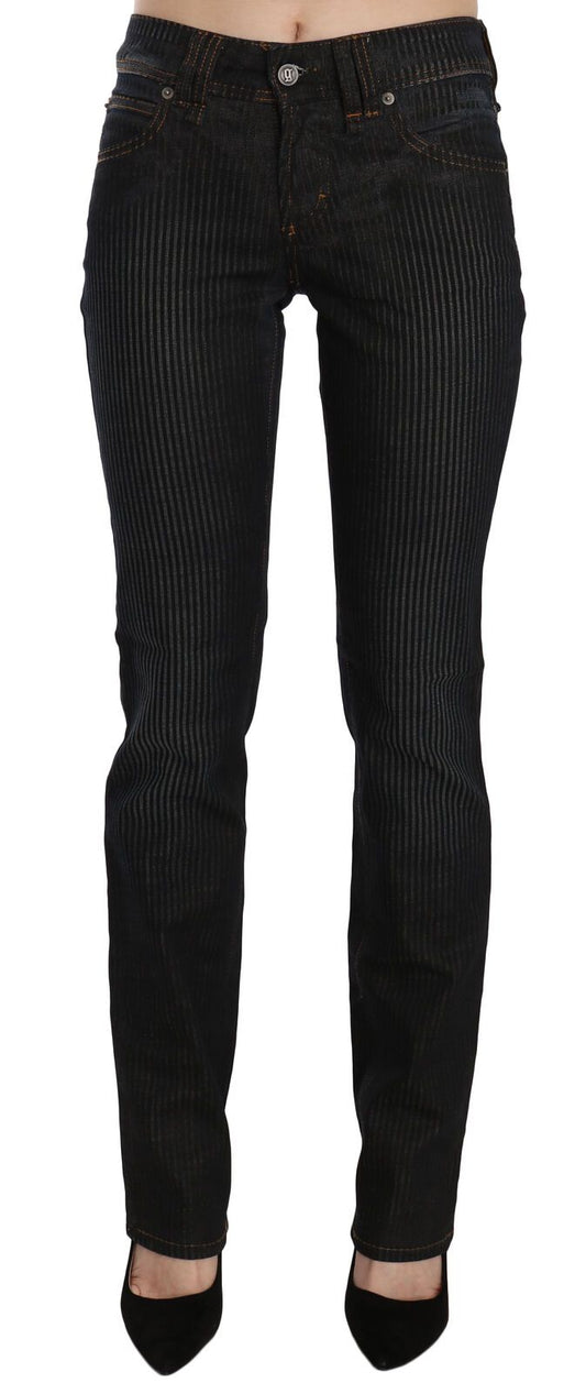 Pantalon décontracté en velours côtelé noir taille moyenne John Galliano
