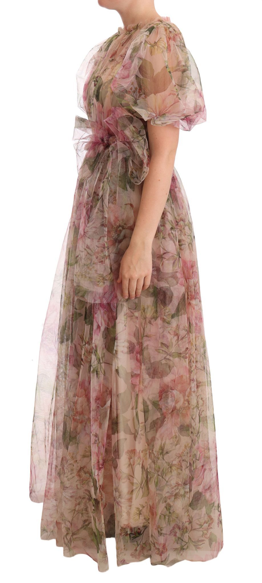 Robe longue à imprimé floral multicolore Dolce &amp; Gabbana