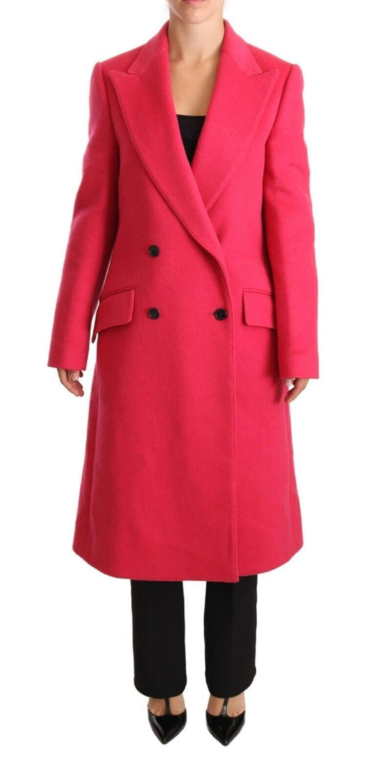 Veste trench-coat croisée rose Dolce &amp; Gabbana