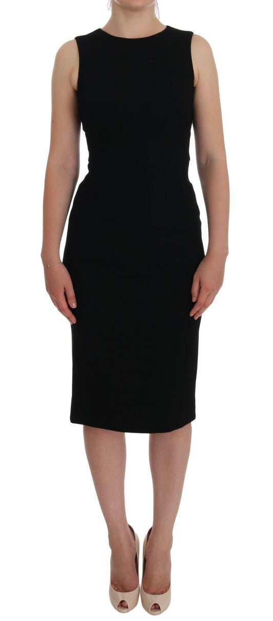 Robe fourreau noire extensible à cristaux Dolce &amp; Gabbana