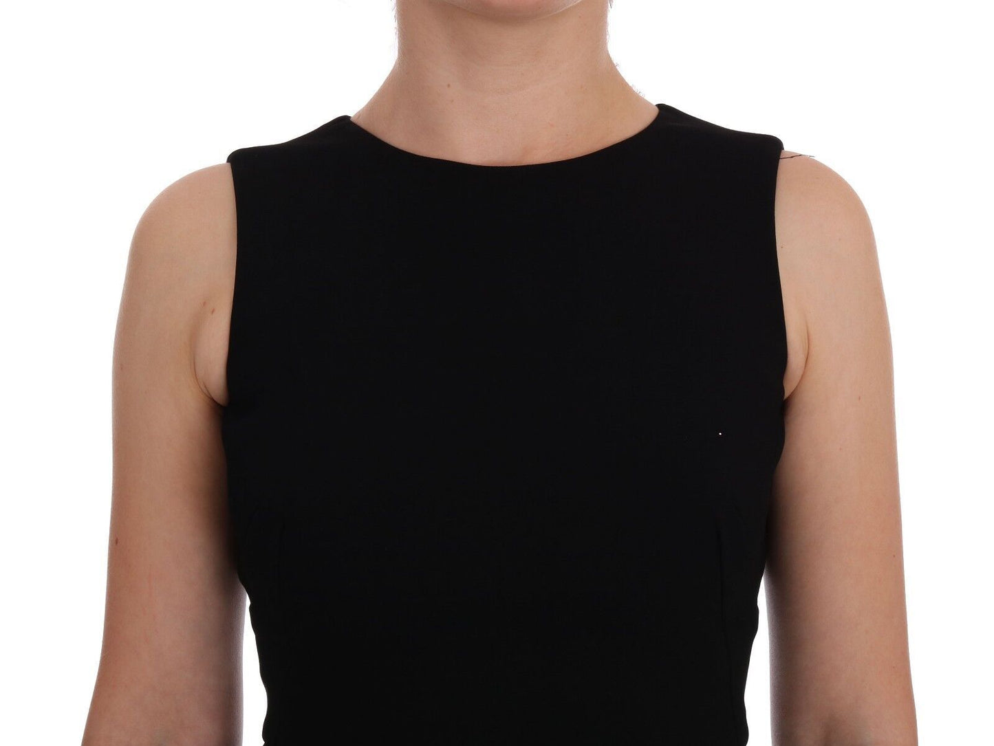 Robe fourreau noire extensible à cristaux Dolce &amp; Gabbana