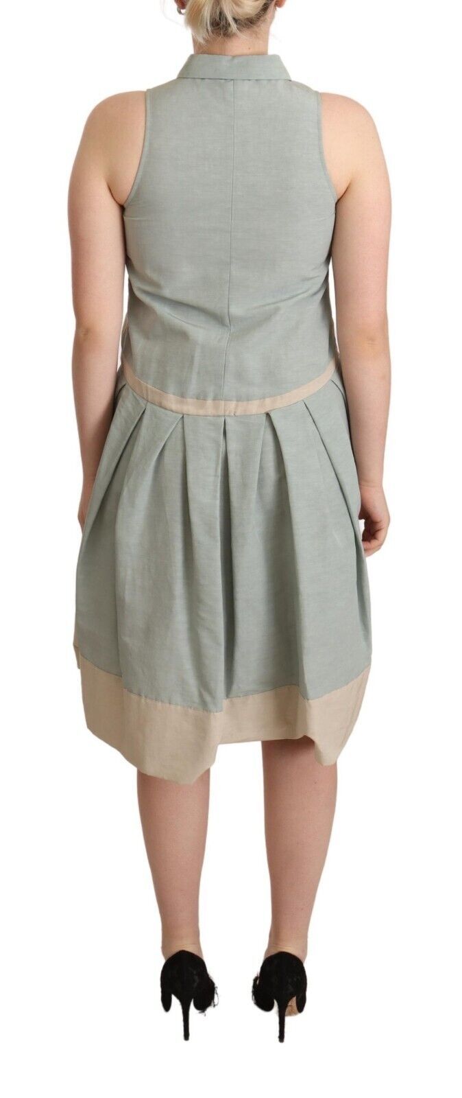 Robe fourreau sans manches à col multicolore Comeforbreakfast