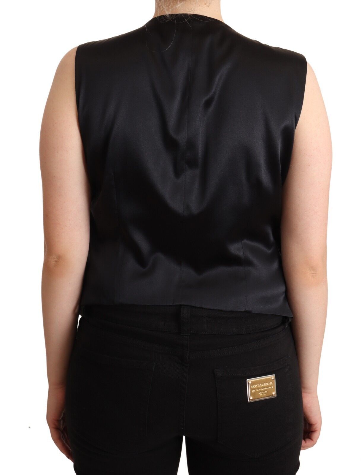 Dolce &amp; Gabbana Gilet sans manches noir boutonné
