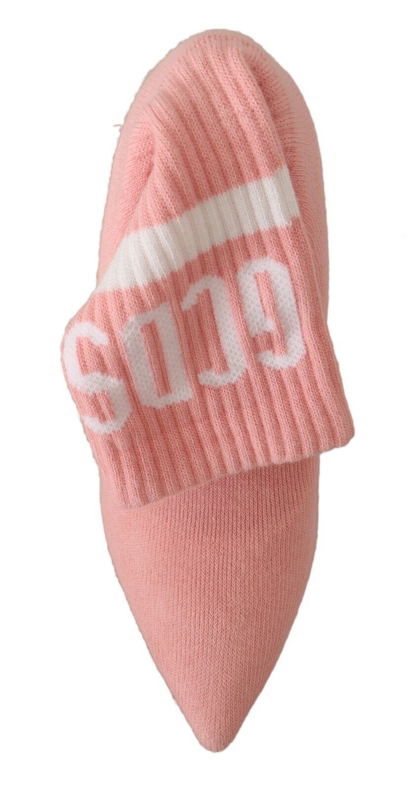 GCDS – Rosa Wildleder-Stiefeletten mit Logo und Blockabsatz