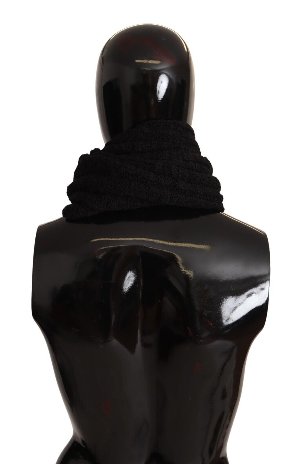 Écharpe châle unisexe en laine vierge noire Dolce &amp; Gabbana