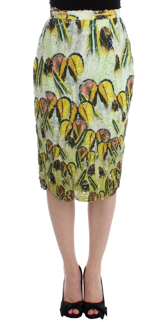 Lanre Da Silva Ajayi Jupe crayon en organza multicolore