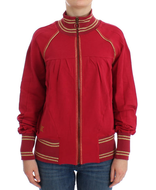 Sweat-shirt rose à fermeture éclair John Galliano