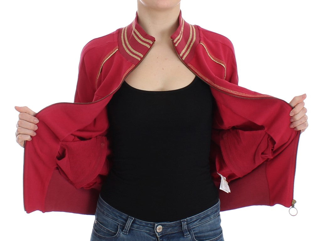 Sweat-shirt rose à fermeture éclair John Galliano