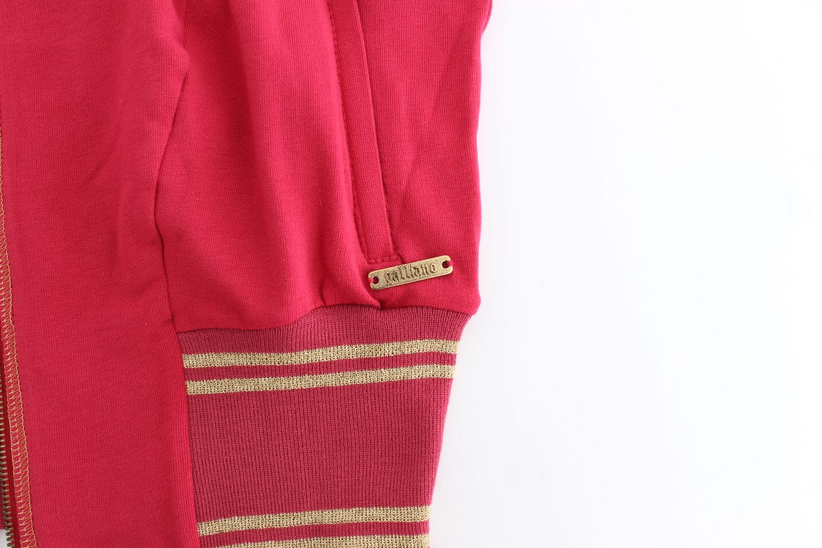 Sweat-shirt rose à fermeture éclair John Galliano