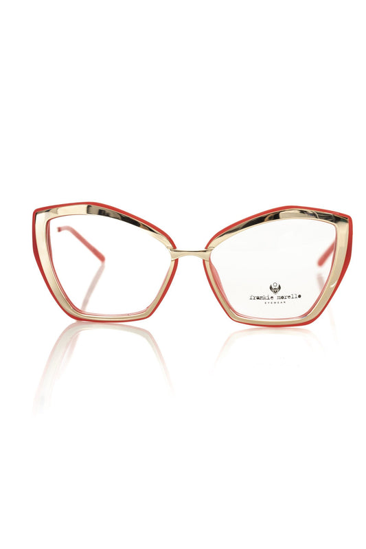 Frankie Morello Rote Acetat-Damenbrille