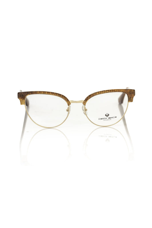 Frankie Morello Damenbrille aus brauner Metallicfaser