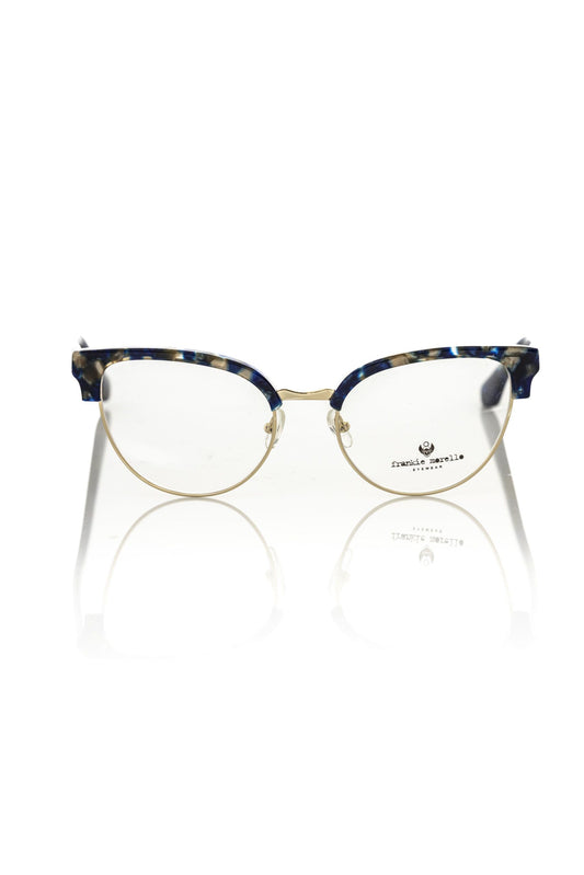 Frankie Morello Damenbrille aus blauer Metallicfaser