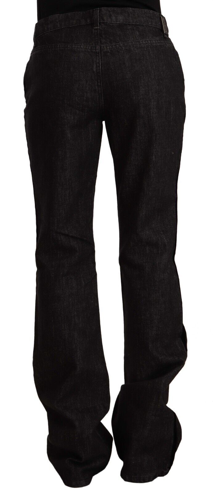 GF Ferre – Schwarze Jeans aus Baumwolldenim mit geradem Schnitt und mittlerer Taille