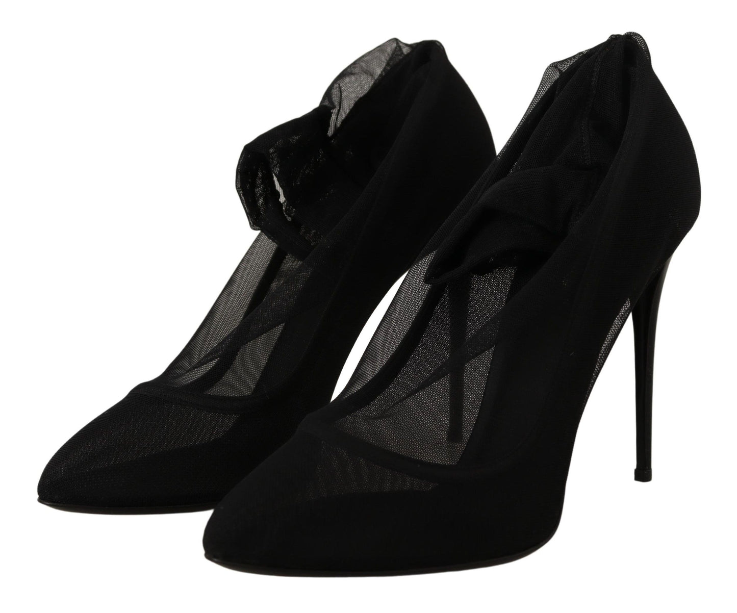 Escarpins en tulle stretch noir Dolce &amp; Gabbana