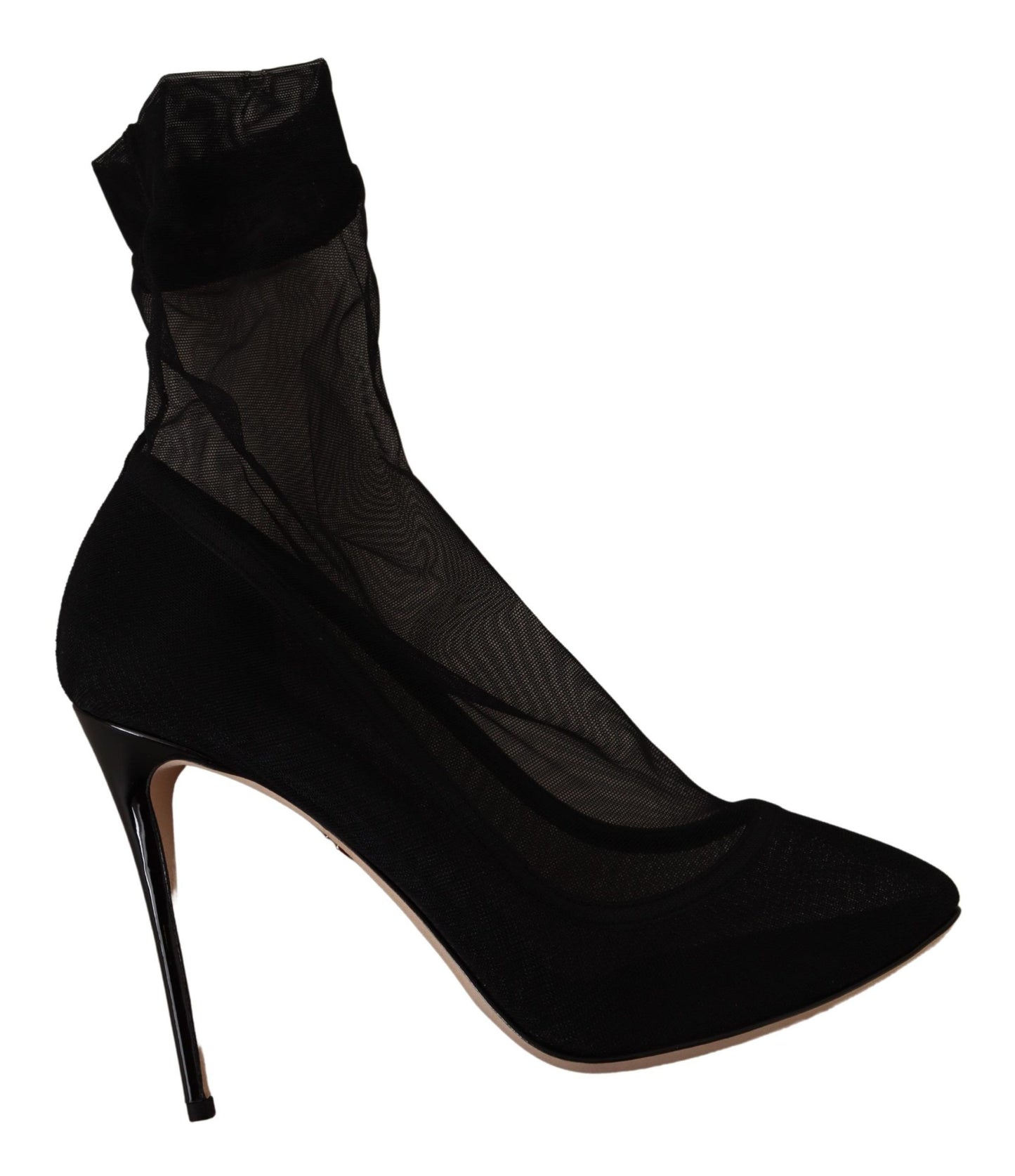 Bottes en tulle extensible noires Dolce &amp; Gabbana